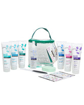 Comprehensive three-dimensional illustration of Gena Pedi Pak salon starter kit lay individually in white color background